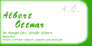 albert ottmar business card