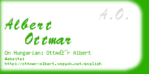 albert ottmar business card